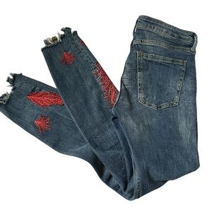 Zara Distressed Jeans with beautiful stitching
